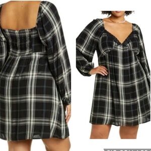 🎀 BP. Plaid babydoll dress 1X summer spring